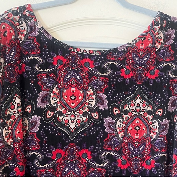 Dana Buchman Elegant Black and Red Patterned Women's Blouse Size 2X - Picture 9 of 16